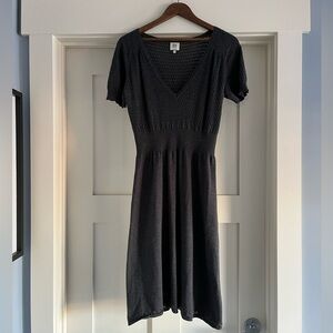 Grey Knit Midi Dress